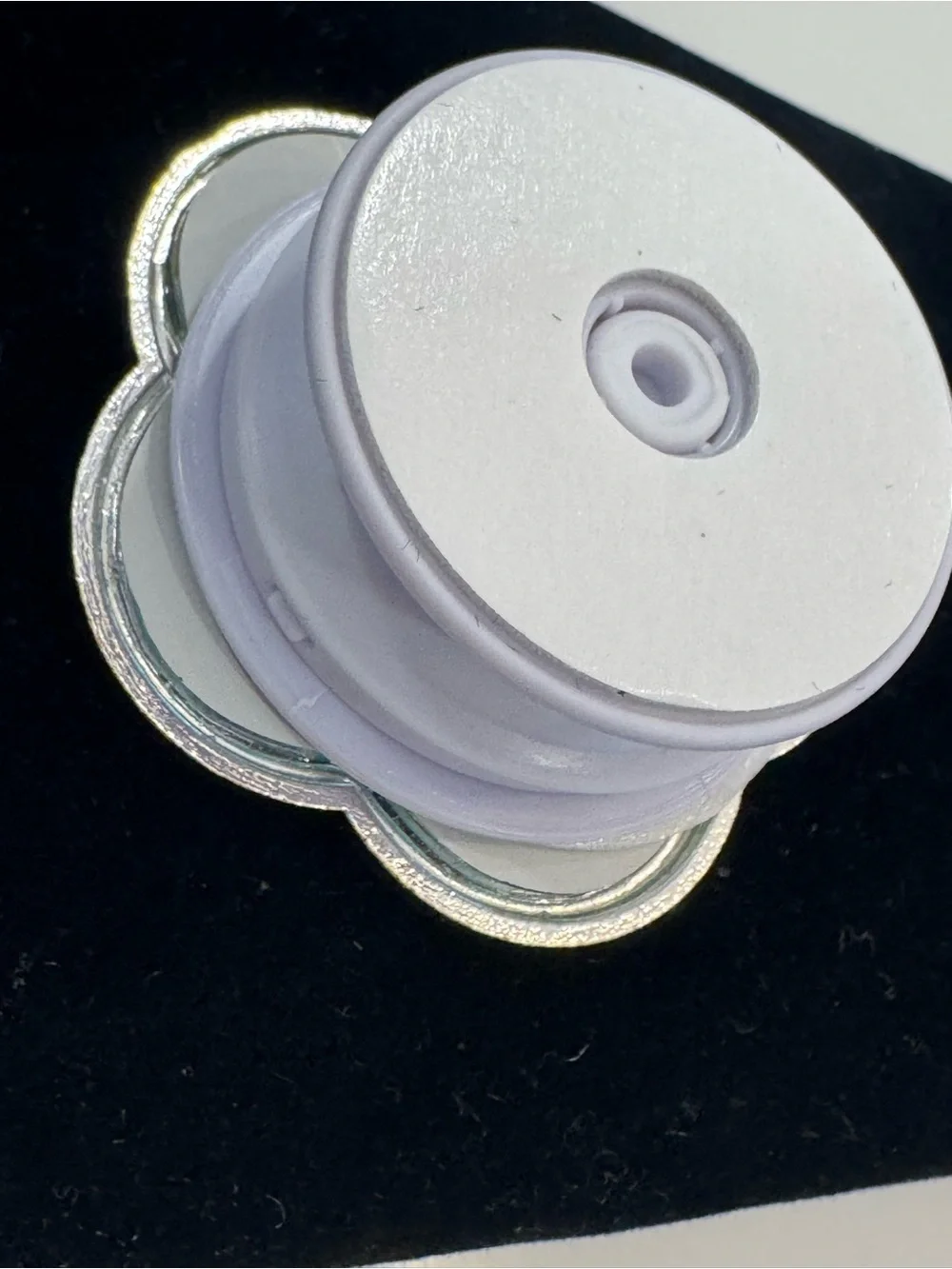 Pop Socket type CLOVER (VCA style) Mirror & Rhinestones for Cell Phone